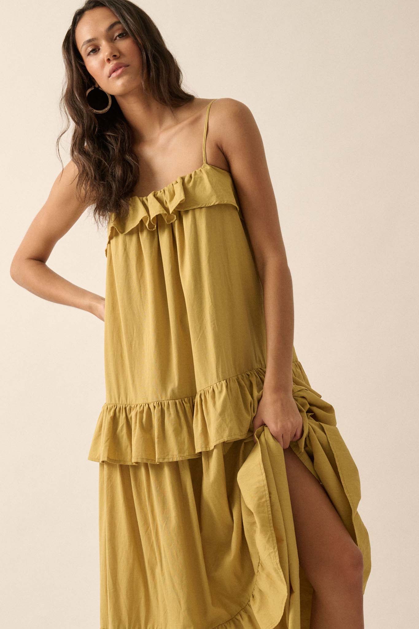 Through the Valley Tiered Ruffle Maxi Dress - ShopPromesa