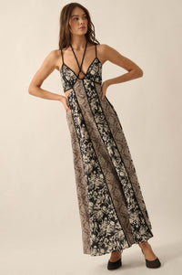 Elegant Blooms Paneled Floral Maxi Dress - ShopPromesa