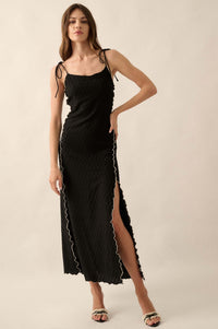 Beautiful Feeling Textured Knit Cami Maxi Dress - ShopPromesa