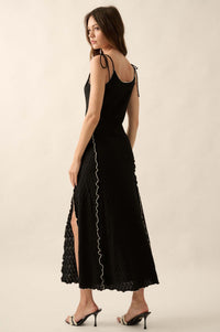 Beautiful Feeling Textured Knit Cami Maxi Dress - ShopPromesa