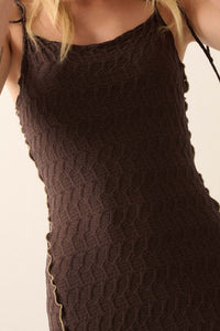 Beautiful Feeling Textured Knit Cami Maxi Dress - ShopPromesa