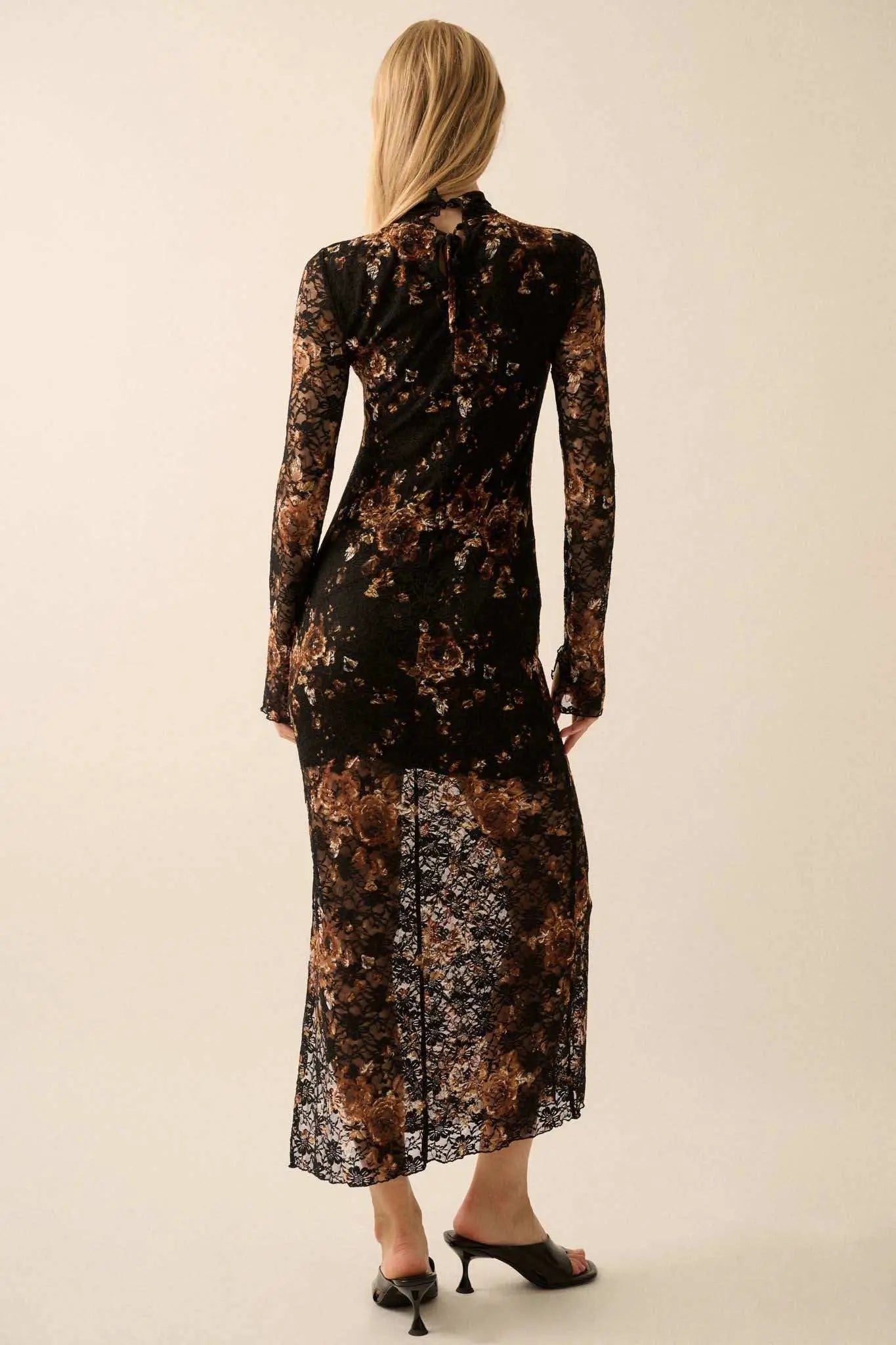 lace mock neck sheath dress Mock Neck Black Lace Sheath Dress
