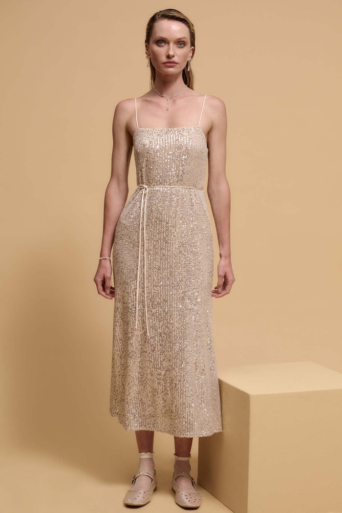 All That Glitters Sequin Midi Slip Dress - ShopPromesa