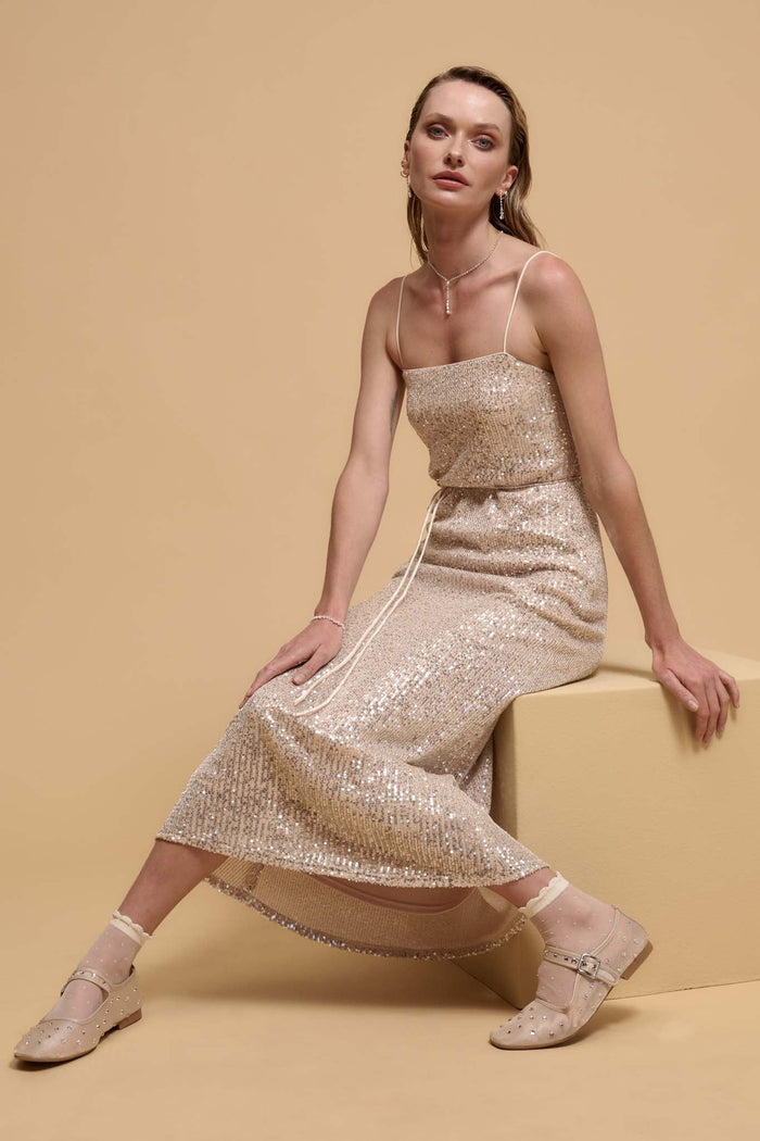 All That Glitters Sequin Midi Slip Dress - ShopPromesa