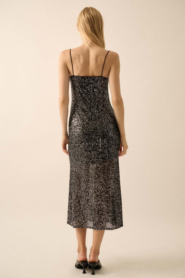 All That Glitters Sequin Midi Slip Dress - ShopPromesa