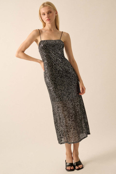 All That Glitters Sequin Midi Slip Dress - ShopPromesa