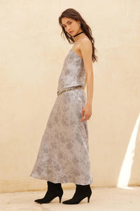 Precious Petals Floral Satin Maxi Slip Dress - ShopPromesa