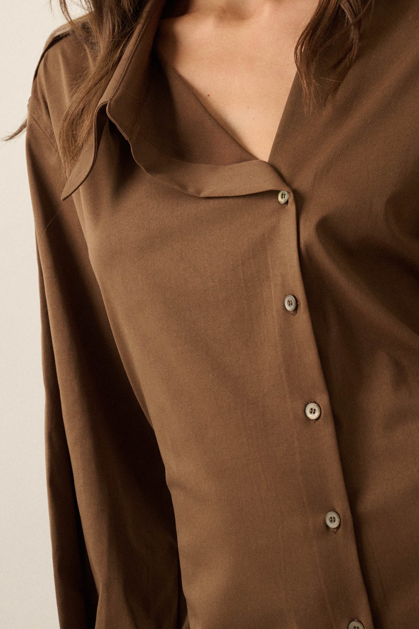 Manic Monday Satin Asymmetrical Mini Shirt Dress - ShopPromesa