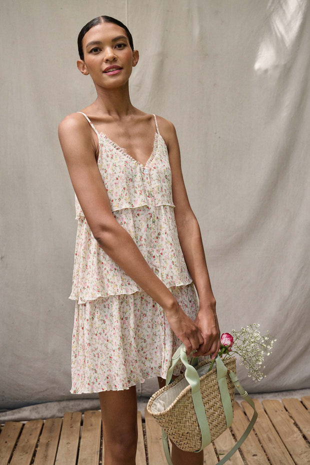 Dream Come True Tiered Floral Mini Dress - ShopPromesa