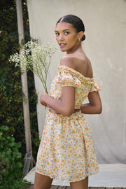 Summer Sun Floral Cutout Off-Shoulder Mini Dress - ShopPromesa