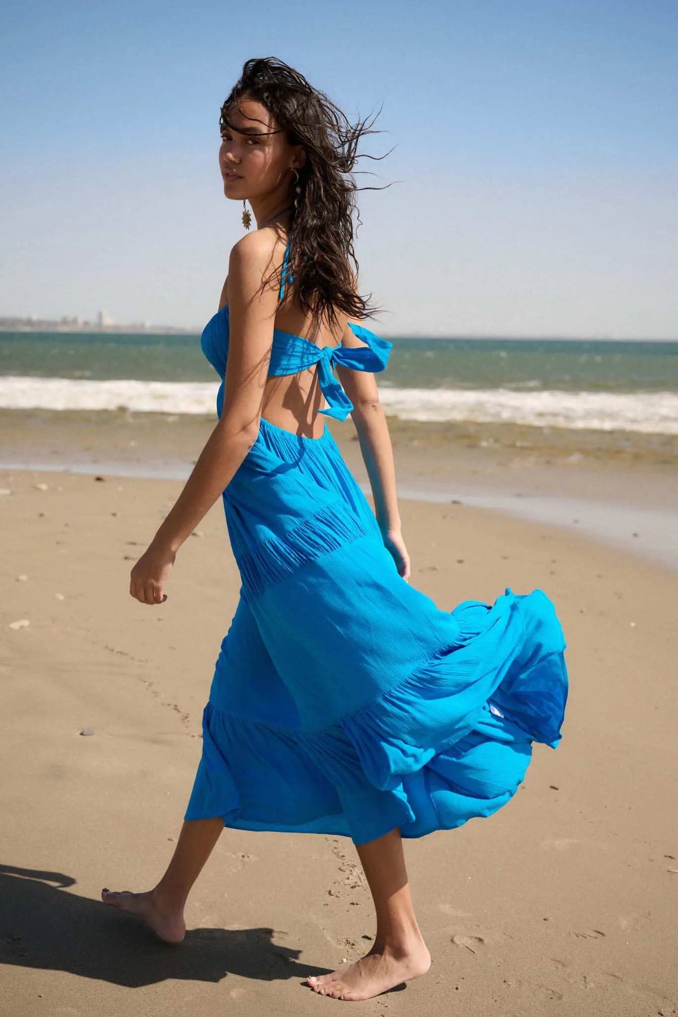 Tier to Stay Tiered Tie-Back Halter Maxi Dress Tier to Stay Tiered Tie-Back Halter Maxi Dress