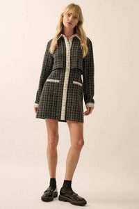 Call Me Coco Tweed Layered-Look Suit Dress - ShopPromesa