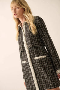 Call Me Coco Tweed Layered-Look Suit Dress - ShopPromesa