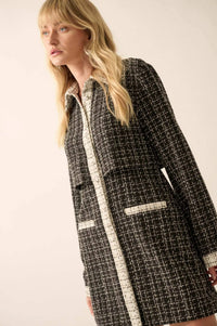 Call Me Coco Tweed Layered-Look Suit Dress - ShopPromesa