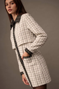 Call Me Coco Tweed Layered-Look Suit Dress - ShopPromesa