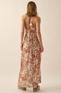 Tropical Tango Floral-Print Halter Maxi Dress - ShopPromesa