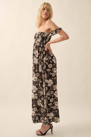 Chic Petals Smocked Floral Off-Shoulder Maxi Dress - ShopPromesa