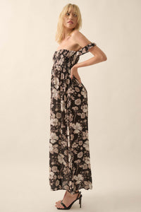 Chic Petals Smocked Floral Off-Shoulder Maxi Dress - ShopPromesa