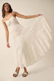 Dancing on Air Asymmetrical Tiered Maxi Dress - ShopPromesa