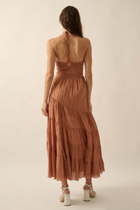 Dancing on Air Asymmetrical Tiered Maxi Dress - ShopPromesa