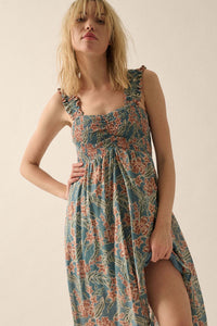 Sultry Season Floral High-Low Tulip Maxi Dress - ShopPromesa