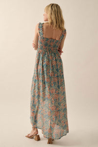 Sultry Season Floral High-Low Tulip Maxi Dress - ShopPromesa