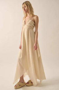 Floating on Air Layered Gauze Halter Maxi Dress - ShopPromesa