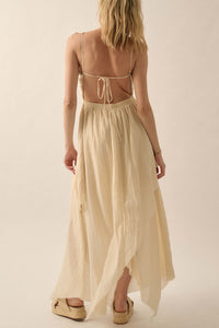 Floating on Air Layered Gauze Halter Maxi Dress - ShopPromesa