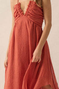 Floating on Air Layered Gauze Halter Maxi Dress - ShopPromesa