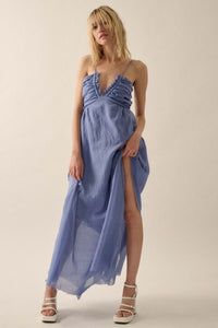 Floating on Air Layered Gauze Halter Maxi Dress - ShopPromesa