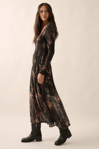 Chasing Wildflowers Smocked Floral Maxi Dress - ShopPromesa