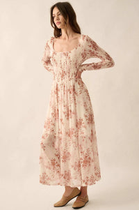 Chasing Wildflowers Smocked Floral Maxi Dress - ShopPromesa