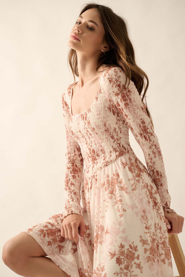 Chasing Wildflowers Smocked Floral Maxi Dress - ShopPromesa