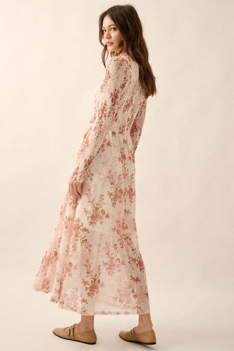 Chasing Wildflowers Smocked Floral Maxi Dress - ShopPromesa