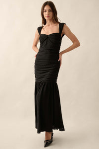 Beautiful Dreamer Textured Knit Drop-Waist Gown - ShopPromesa