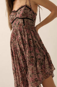 Floral Winds Asymmetrical Chiffon Maxi Dress - ShopPromesa