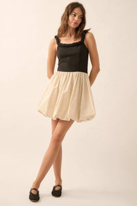 Twice As Nice Colorblock Bubble Mini Dress - ShopPromesa