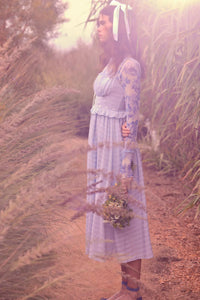 Sweet Prelude Striped Ribbon-Trim Midi Dress - ShopPromesa