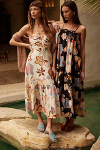 Growing Places Textured Floral Tiered Maxi Dress - ShopPromesa