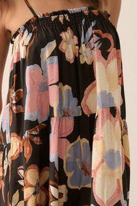 Growing Places Textured Floral Tiered Maxi Dress - ShopPromesa