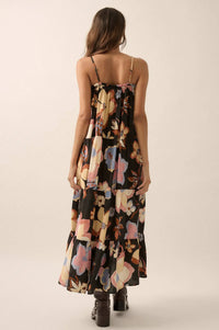 Growing Places Textured Floral Tiered Maxi Dress - ShopPromesa