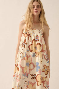 Growing Places Textured Floral Tiered Maxi Dress - ShopPromesa