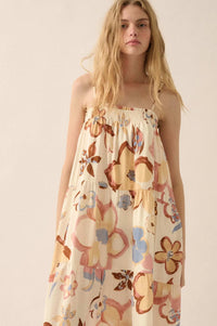 Growing Places Textured Floral Tiered Maxi Dress - ShopPromesa