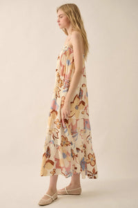 Growing Places Textured Floral Tiered Maxi Dress - ShopPromesa