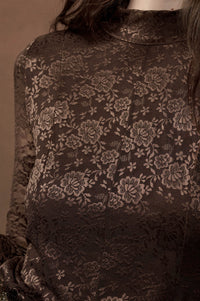 Spellbound Floral Lace Long-Sleeve Flare Mini Dress - ShopPromesa