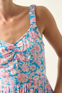 Sunny Saint-Tropez Floral Crepe Mini Sundress - ShopPromesa