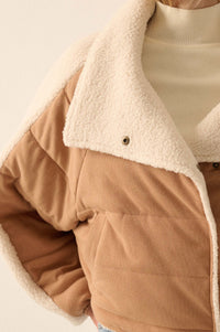 Bundle Up Sherpa Fleece-Lined Puffer Jacket - ShopPromesa