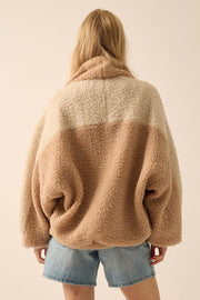 Teddy Bear Picnic Colorblock Sherpa Fleece Jacket - ShopPromesa