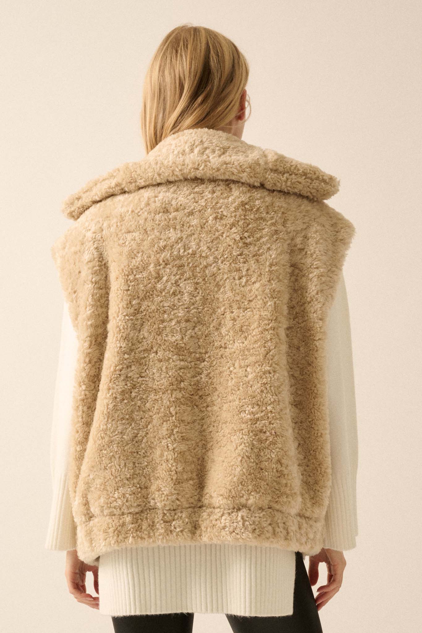 Creature Comforts Zip-Up Faux Fur Vest - ShopPromesa