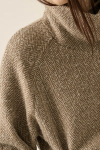 High Road Herringbone Tweed Belted Overcoat - ShopPromesa